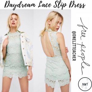 Free People Bodycon Daydream Lace Slip Dress